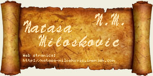 Nataša Milošković vizit kartica